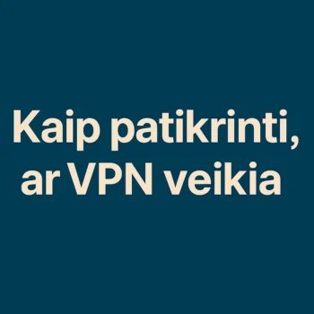 Kaip patikrinti, ar VPN veikia – teksto iliustracija