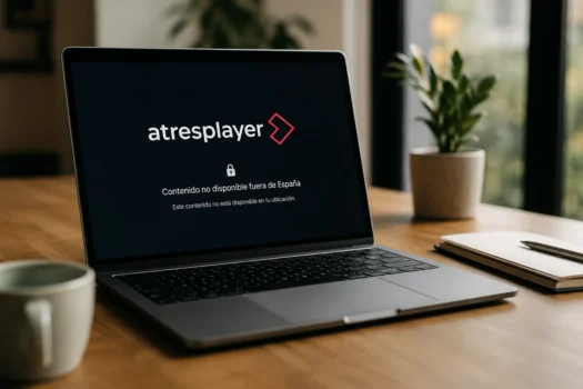 Atresplayer neveikia užsienyje dėl turinio apribojimo klaidos.