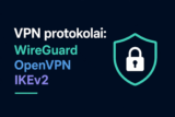 VPN protokolai: WireGuard, OpenVPN ir IKEv2