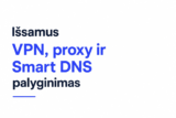 Išsamus VPN, proxy ir Smart DNS palyginimas